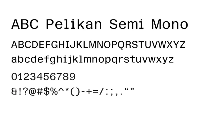 ABC Pelikan Semi Mono, modern, clean