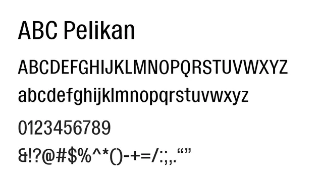 ABC Pelikan, modern, clean