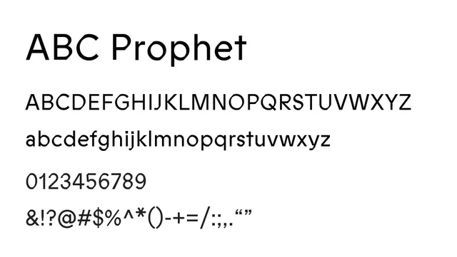 ABC Prophet, elegant, modern