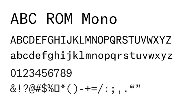ABC ROM Mono, clean, neutral