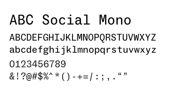 ABC Social Mono, modern, clean