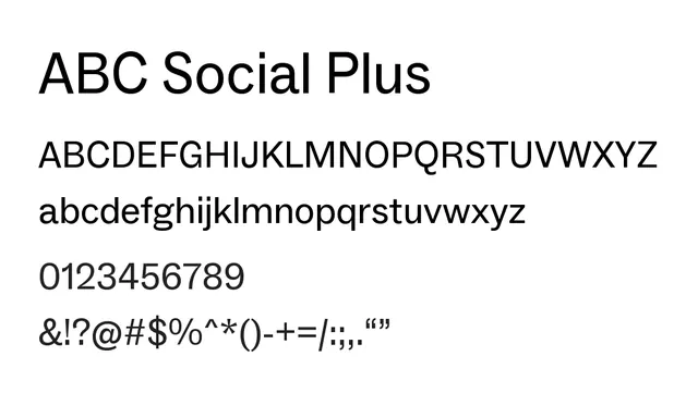 ABC Social Plus, modern, clean