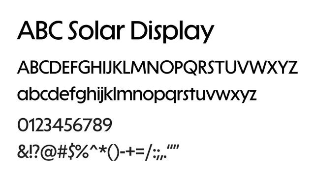 ABC Solar Display, modern, warm