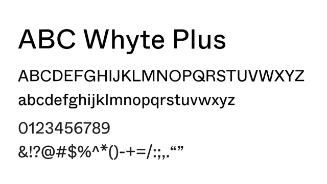 ABC Whyte Plus, modern, clean