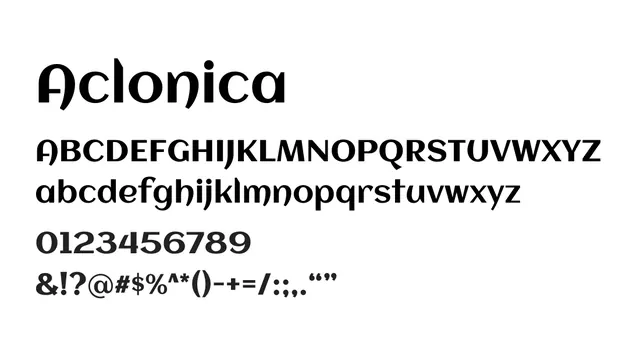 Aclonica, modern, clean