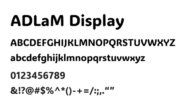 ADLaM Display, bold, energetic