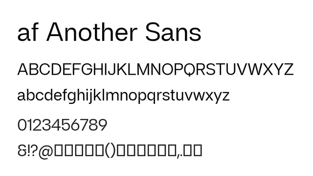 af Another Sans, modern, clean