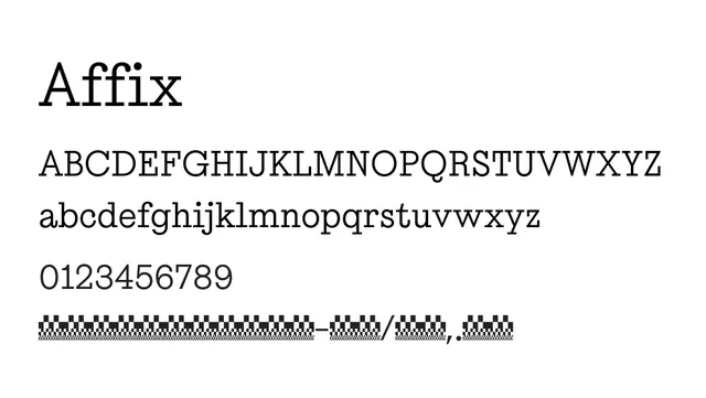 Affix, modern, geometric