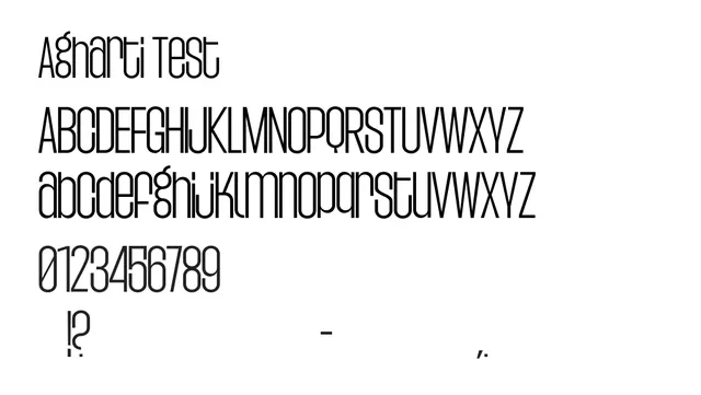 Agharti Test, modern, clean