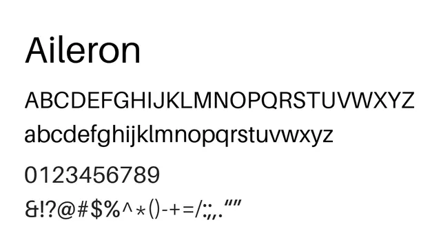 Aileron, clean, modern