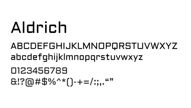 Aldrich, brutalist, geometric