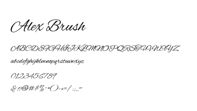 Alex Brush, elegant, flowing