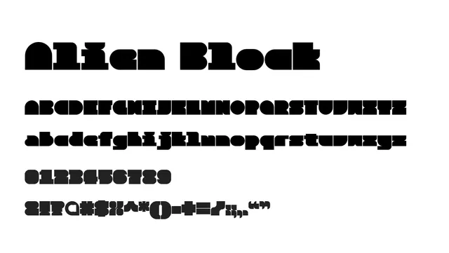 Alien Block, bold, futuristic