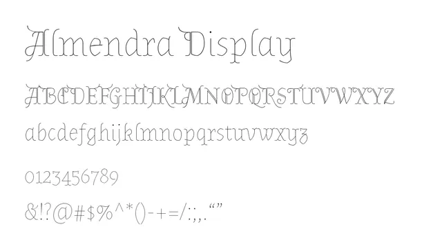Almendra Display, elegant, refined