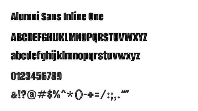 Alumni Sans Inline One, geometric, modern