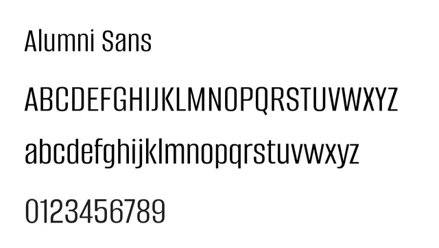 Alumni Sans, bold, geometric