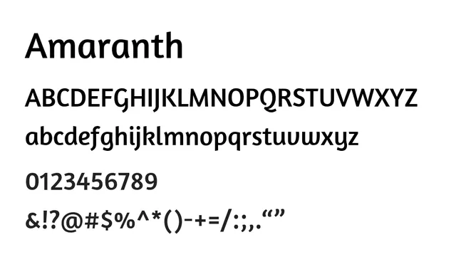 Amaranth, modern, bold