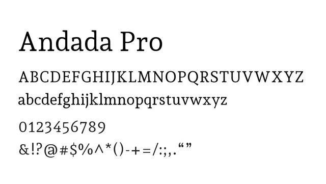 Andada Pro, elegant, traditional