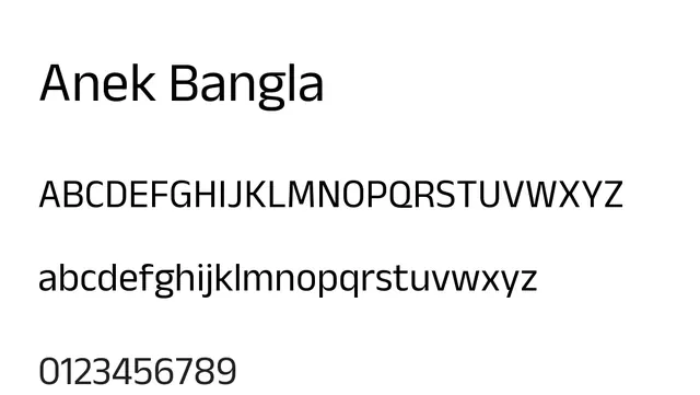 Anek Bangla, clean, modern