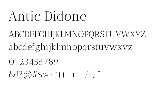 Antic Didone, elegant, high-contrast
