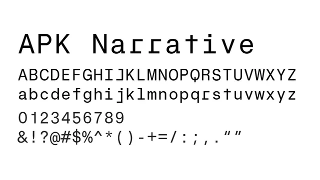 APK Narrative, technical, modern