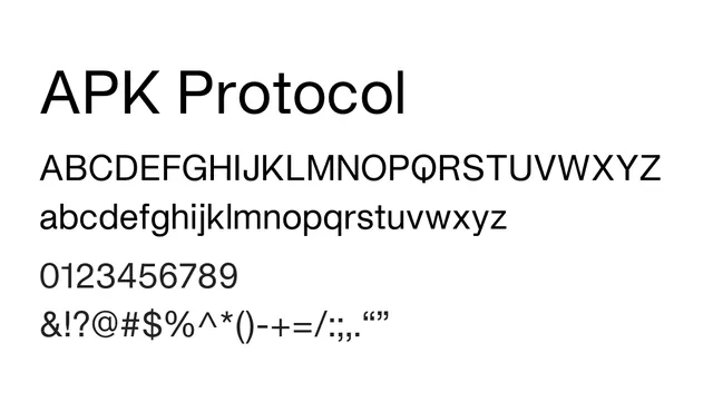 APK Protocol, modern, clean