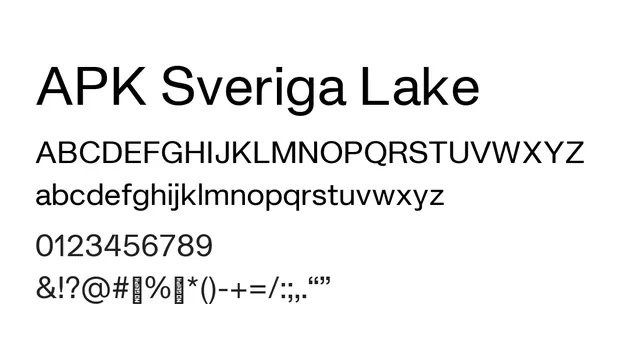 APK Sveriga Lake, modern, clean