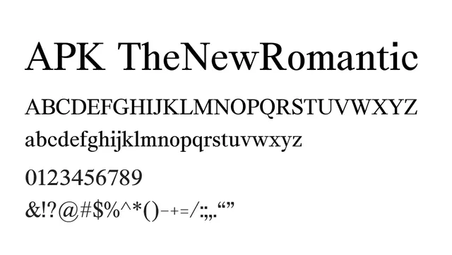 APK TheNewRomantic, elegant, traditional