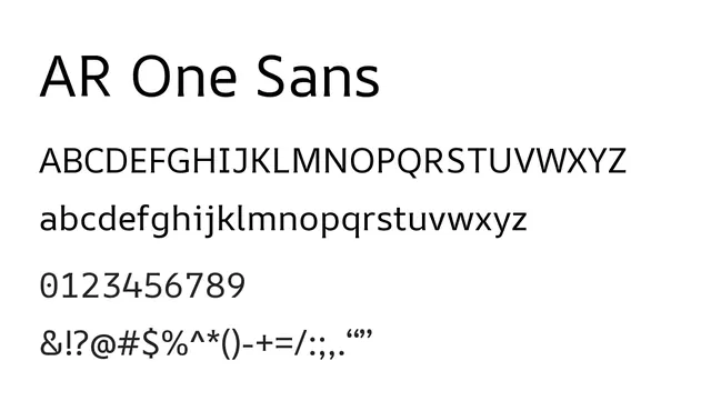 AR One Sans, clean, modern