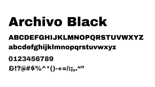 Archivo Black, modern, bold