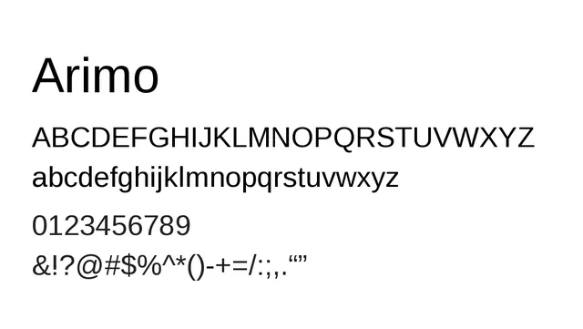 Arimo, clean, functional