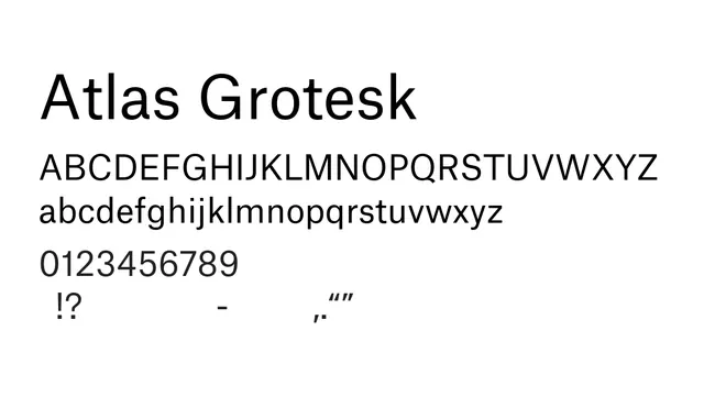 Atlas Grotesk, modern, clean