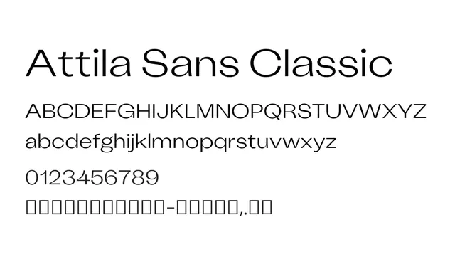 Attila Sans Classic, modern, clean