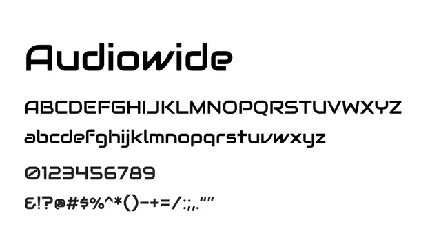 Audiowide, modern, bold