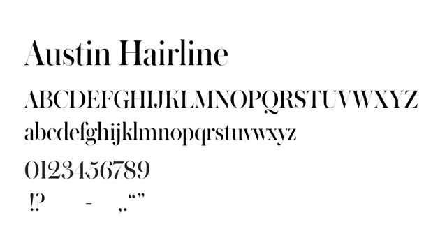 Austin Hairline, elegant, refined