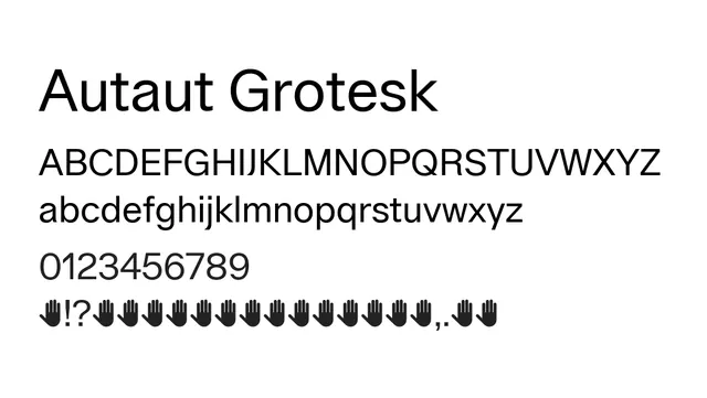 Autaut Grotesk, modern, clean