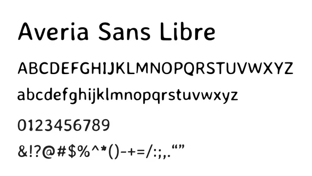 Averia Sans Libre, modern, geometric