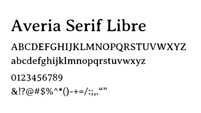 Averia Serif Libre, traditional, warm