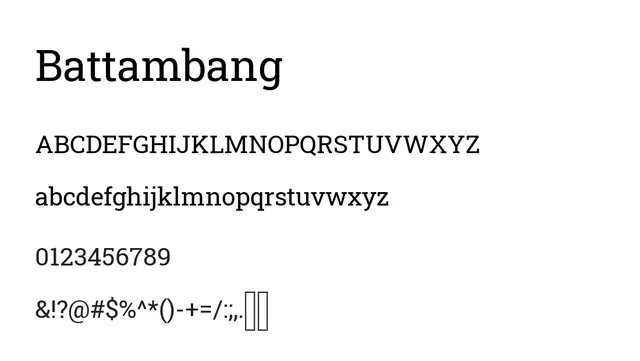 Battambang, bold, chunky