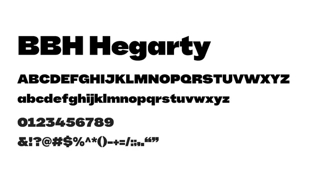 BBH Hegarty, bold, heavy