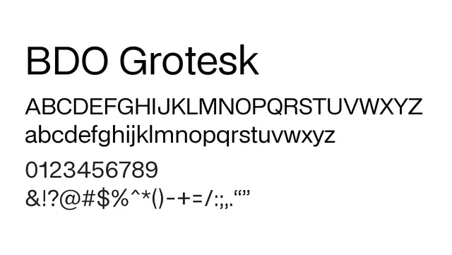 BDO Grotesk, modern, clean