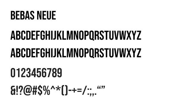 Bebas Neue, bold, powerful
