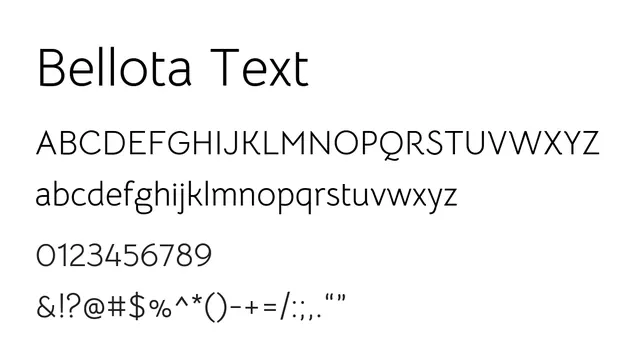 Bellota Text, playful, warm