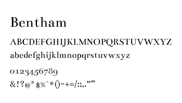 Bentham, elegant, refined