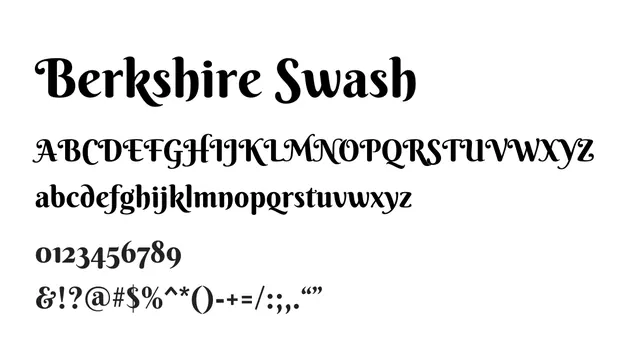 Berkshire Swash, elegant, traditional