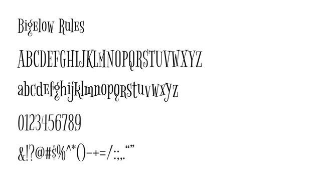 Bigelow Rules, quirky, decorative