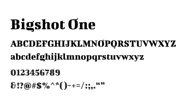 Bigshot One, bold, geometric