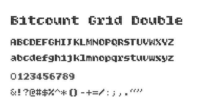 Bitcount Grid Double, brutalist, retro