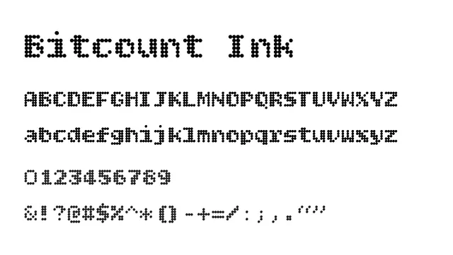 Bitcount Ink, retro, pixelated