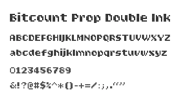 Bitcount Prop Double Ink, retro, pixelated